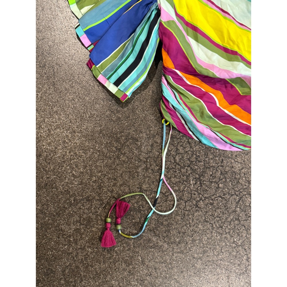 Hope for Flowers by Tracy Reese One Shoulder Striped Top XS Blouse Colorful - Picture 3 of 7